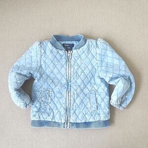 BabyGap girl's stonewashed quilted jacket 12-18 months